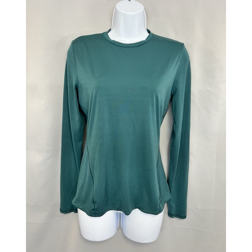 LULULEMON Top Blouse Long Sleeve Green Sz Large